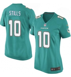 Women's Nike Miami Dolphins #10 Kenny Stills Game Aqua Green Team Color NFL Jersey