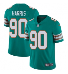 Youth Nike Miami Dolphins #90 Charles Harris Elite Aqua Green Alternate NFL Jersey