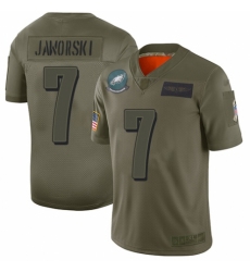 Women's Philadelphia Eagles #7 Ron Jaworski Limited Camo 2019 Salute to Service Football Jersey