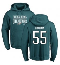 Nike Philadelphia Eagles #55 Brandon Graham Green Super Bowl LII Champions Pullover Hoodie