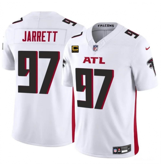 Men's Atlanta Falcons #97 Grady Jarrett White 2024 F.U.S.E With 4-Star C Vapor Untouchable Limited Stitched Football Jersey