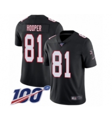 Men's Atlanta Falcons #81 Austin Hooper Black Alternate Vapor Untouchable Limited Player 100th Season Football Jersey