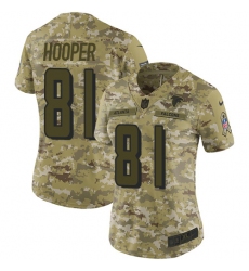 Women's Nike Atlanta Falcons #81 Austin Hooper Limited Camo 2018 Salute to Service NFL Jersey