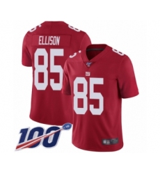 Men's New York Giants #85 Rhett Ellison Red Limited Red Inverted Legend 100th Season Football Jersey