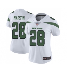Women's New York Jets #28 Curtis Martin White Vapor Untouchable Limited Player Football Jersey