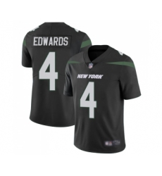 Men's New York Jets #4 Lac Edwards Black Alternate Vapor Untouchable Limited Player Football Jersey