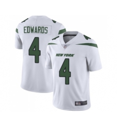 Youth New York Jets #4 Lac Edwards White Vapor Untouchable Limited Player Football Jersey