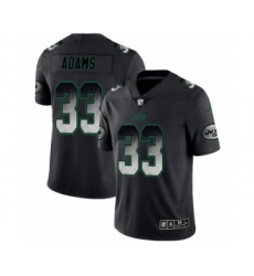 Men New York Jets #33 Jamal Adams Black Smoke Fashion Limited Jersey