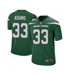 Men's New York Jets #33 Jamal Adams Game Green Team Color Football Jersey