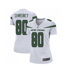 Women's New York Jets #80 Wayne Chrebet Game White Football Jersey