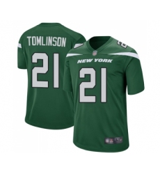 Men's New York Jets #21 LaDainian Tomlinson Game Green Team Color Football Jersey