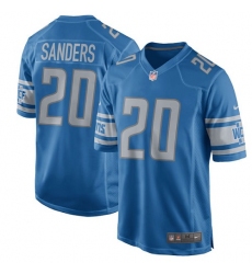 Men's Nike Detroit Lions #20 Barry Sanders Game Light Blue Team Color NFL Jersey