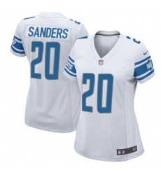 Women's Nike Detroit Lions #20 Barry Sanders Game White NFL Jersey