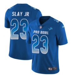Men's Nike Detroit Lions #23 Darius Slay Jr Limited Royal Blue 2018 Pro Bowl NFL Jersey