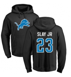 NFL Nike Detroit Lions #23 Darius Slay Jr Black Name & Number Logo Pullover Hoodie