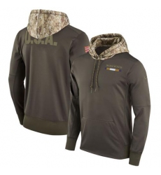 Men's Baltimore Ravens Nike Olive Salute to Service Sideline Therma Pullover Hoodie (2)