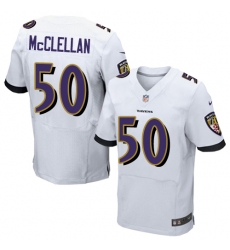 Men's Nike Baltimore Ravens #50 Albert McClellan Elite White NFL Jersey