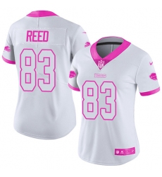 Women's Nike Buffalo Bills #83 Andre Reed Limited White/Pink Rush Fashion NFL Jersey