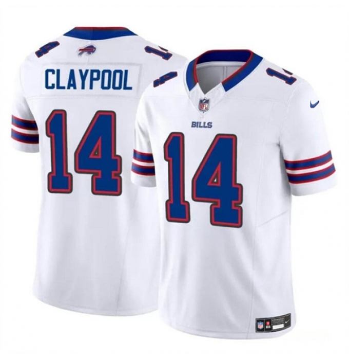 Men's Buffalo Bills #14 Chase Claypool White 2024 F.U.S.E. Vapor Untouchable Limited Football Stitched Jersey