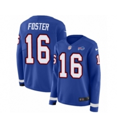 Women's Nike Buffalo Bills #16 Robert Foster Limited Royal Blue Therma Long Sleeve NFL Jersey
