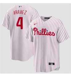Men's Philadelphia Phillies #4 Luis Arraez White 2026 Cool Base Stitched Jersey