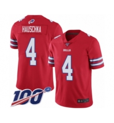 Men's Buffalo Bills #4 Stephen Hauschka Limited Red Rush Vapor Untouchable 100th Season Football Jersey