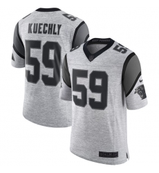 Men's Nike Carolina Panthers #59 Luke Kuechly Limited Gray Gridiron II NFL Jersey