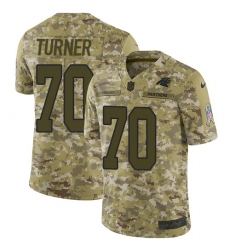 Youth Nike Carolina Panthers #70 Trai Turner Limited Camo 2018 Salute to Service NFL Jersey