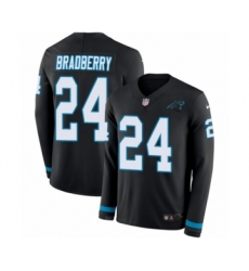 Men's Nike Carolina Panthers #24 James Bradberry Limited Black Therma Long Sleeve NFL Jersey