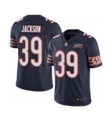 Youth Chicago Bears #39 Eddie Jackson Navy Blue Team Color 100th Season Limited Football Jersey