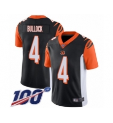 Men's Cincinnati Bengals #4 Randy Bullock Black Team Color Vapor Untouchable Limited Player 100th Season Football Jersey
