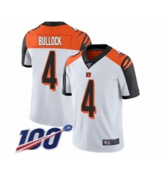 Men's Cincinnati Bengals #4 Randy Bullock White Vapor Untouchable Limited Player 100th Season Football Jersey
