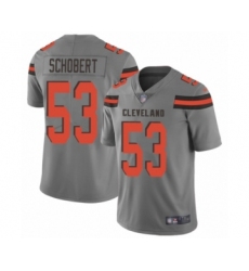 Women's Cleveland Browns #53 Joe Schobert Limited Gray Inverted Legend Football Jersey