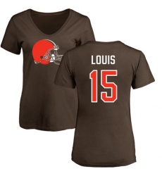 NFL Women's Nike Cleveland Browns #15 Ricardo Louis Brown Name & Number Logo T-Shirt