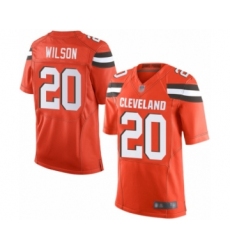 Men's Cleveland Browns #20 Howard Wilson Elite Orange Alternate Football Jersey