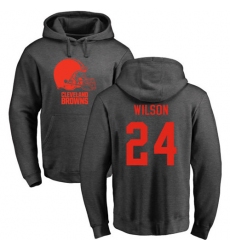 NFL Nike Cleveland Browns #24 Howard Wilson Ash One Color Pullover Hoodie
