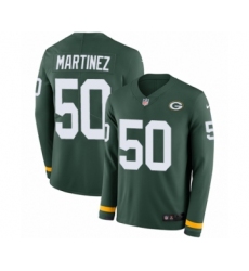 Youth Nike Green Bay Packers #50 Blake Martinez Limited Green Therma Long Sleeve NFL Jersey