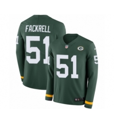 Men's Nike Green Bay Packers #51 Kyler Fackrell Limited Green Therma Long Sleeve NFL Jersey