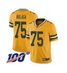 Men's Green Bay Packers #75 Bryan Bulaga Limited Gold Rush Vapor Untouchable 100th Season Football Jersey