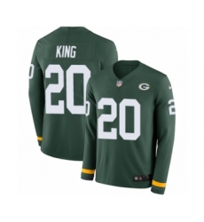 Youth Nike Green Bay Packers #20 Kevin King Limited Green Therma Long Sleeve NFL Jersey