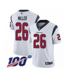 Men's Houston Texans #26 Lamar Miller White Vapor Untouchable Limited Player 100th Season Football Jersey