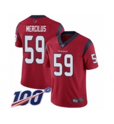 Men's Houston Texans #59 Whitney Mercilus Red Alternate Vapor Untouchable Limited Player 100th Season Football Jersey
