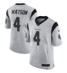 Men's Nike Houston Texans #4 Deshaun Watson Limited Gray Gridiron II NFL Jersey