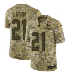 Youth Nike Houston Texans #21 Tyler Ervin Limited Camo 2018 Salute to Service NFL Jersey