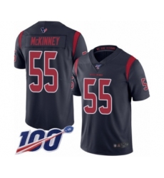 Men's Houston Texans #55 Benardrick McKinney Limited Navy Blue Rush Vapor Untouchable 100th Season Football Jersey