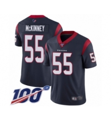 Men's Houston Texans #55 Benardrick McKinney Navy Blue Team Color Vapor Untouchable Limited Player 100th Season Football Jersey