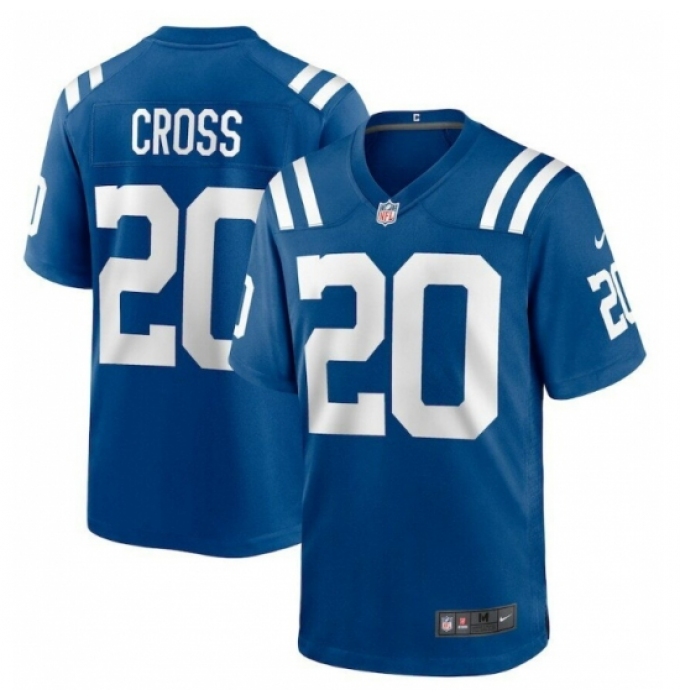 Men's Nike Indianapolis Colts #20 Nick Cross Blue F U S E Stitched NFL Jersey