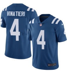 Youth Nike Indianapolis Colts #4 Adam Vinatieri Royal Blue Team Color Vapor Untouchable Limited Player NFL Jersey