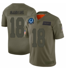 Youth Indianapolis Colts #18 Peyton Manning Limited Camo 2019 Salute to Service Football Jersey
