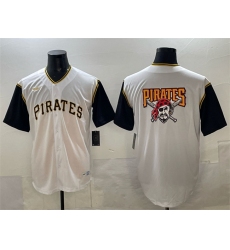 Men's Pittsburgh Pirates Team Big Logo White Cool Base Stitched Jersey
